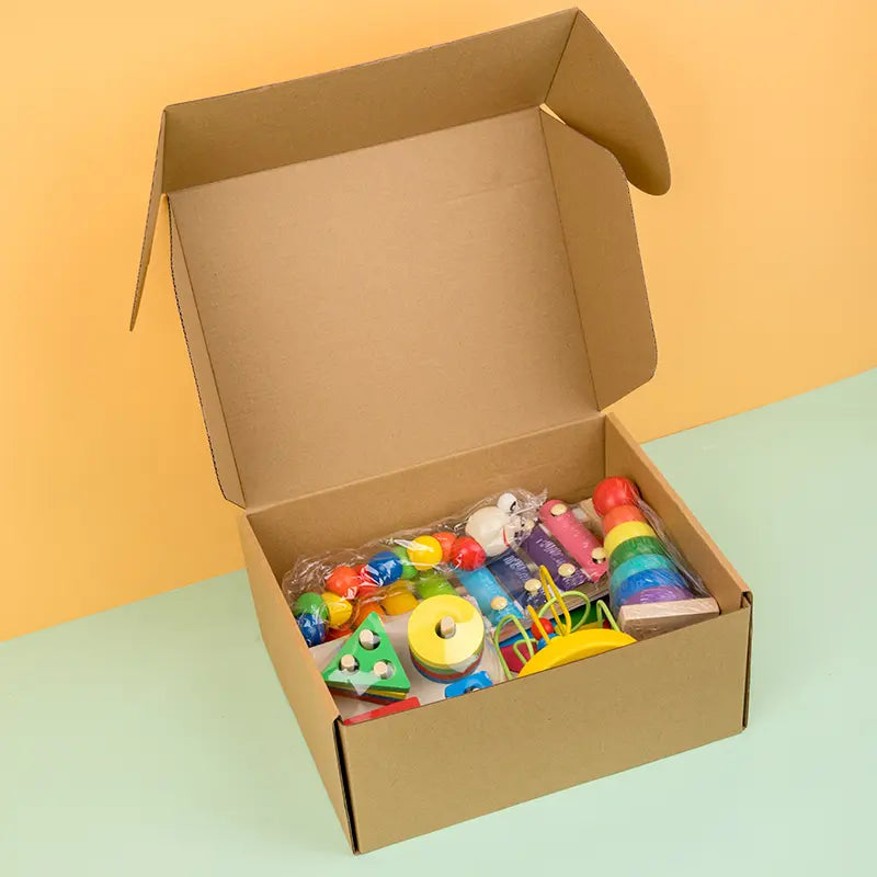 8-in-1 Wooden Montessori Toy Set for Toddlers 1-6